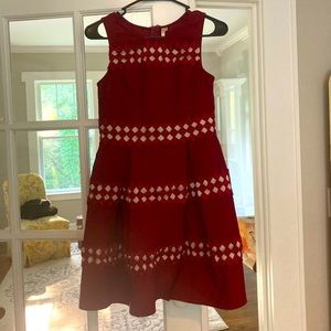 3 for $30! Point Sleeveless Burgundy Dress